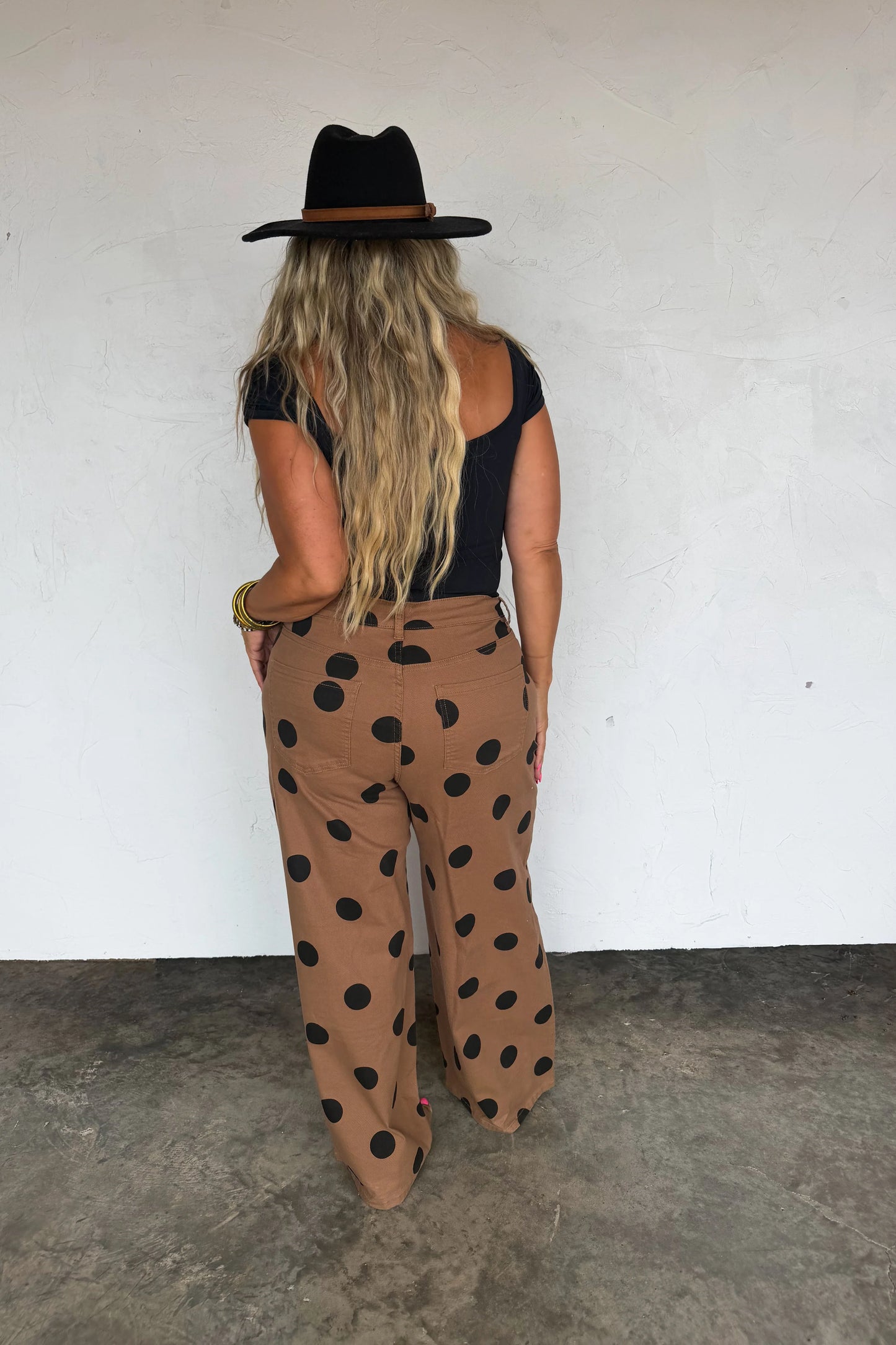Miss Mocha Dot Denim Jeans Preorder