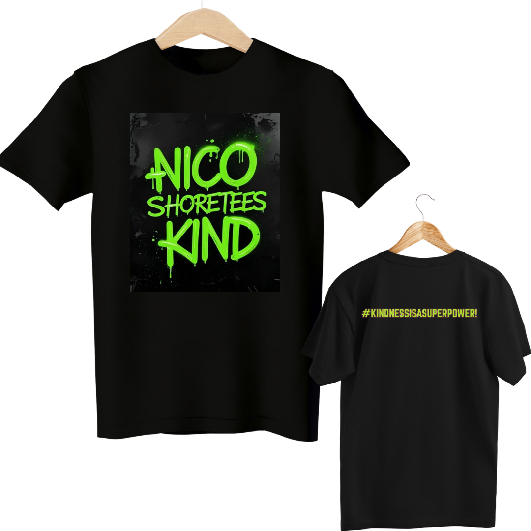 NICO ShoreTees KIND Neon Green Graffiti Tee
