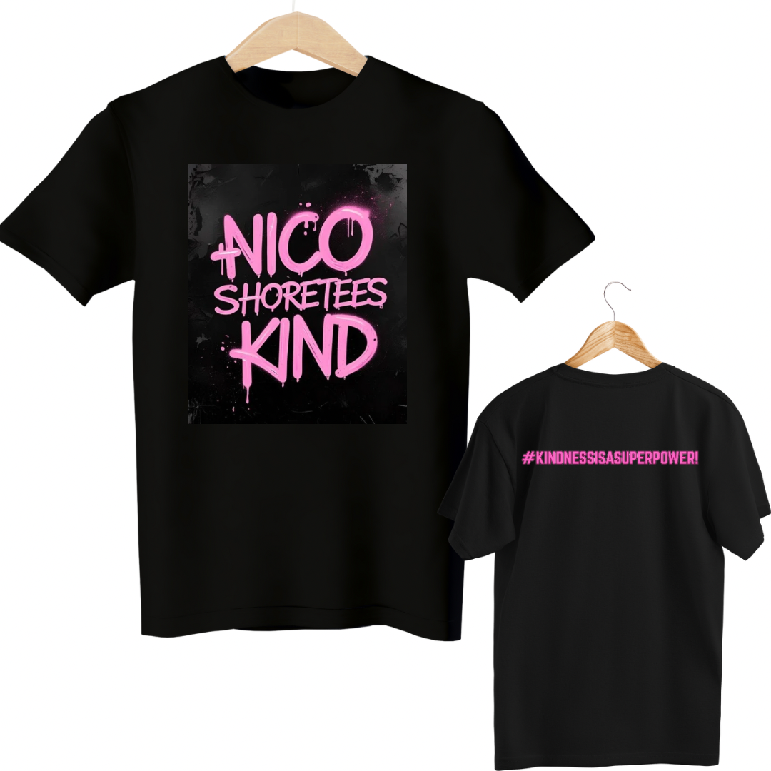 NICO ShoreTees KIND Neon Pink Graffiti Tee