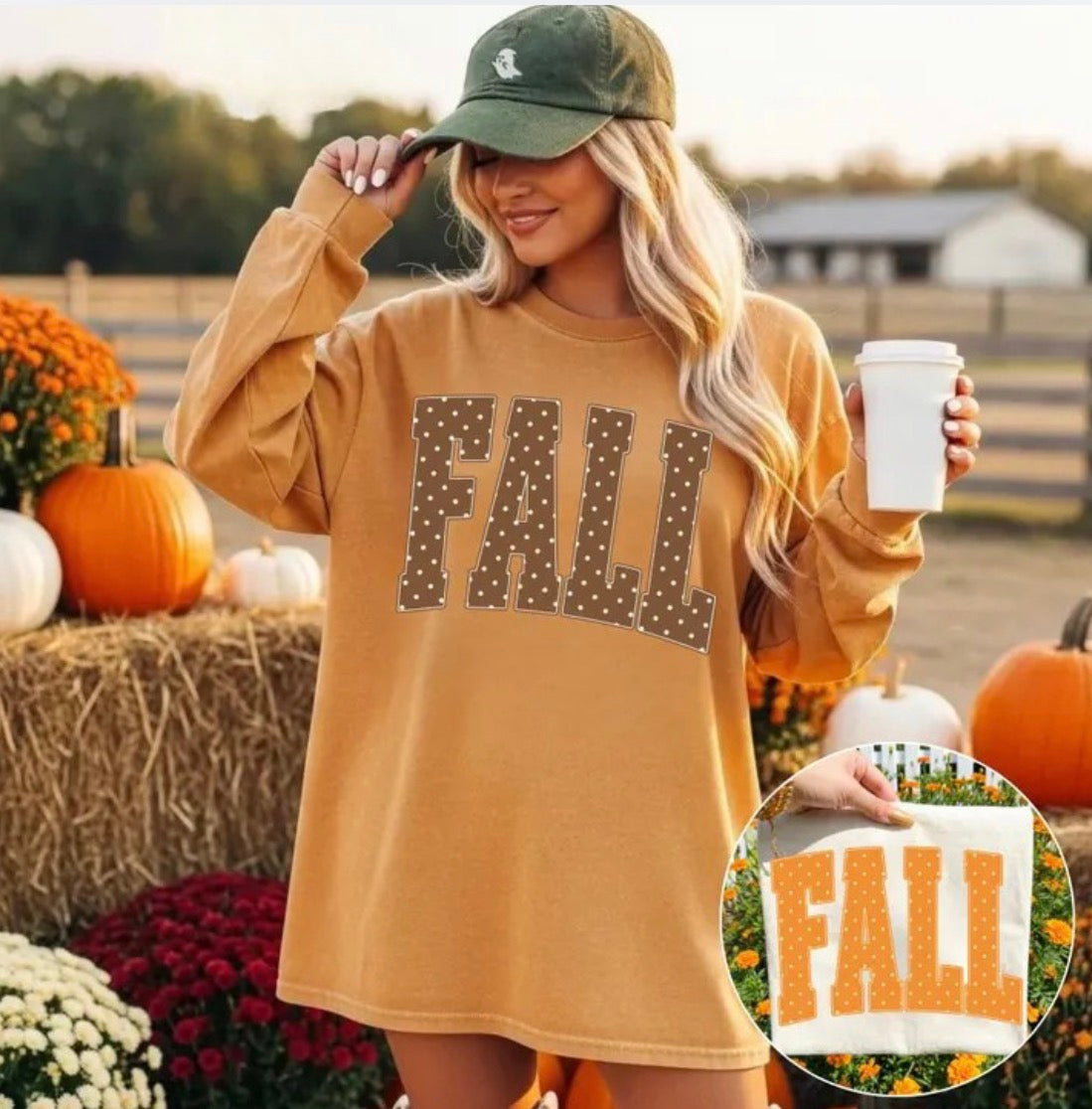 Long sleeve fall dots