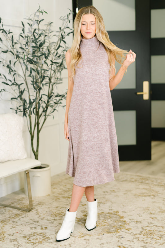 Glam Dress and Cardigan Set in Wine