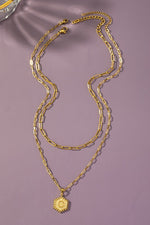 Double chain Initial Necklace