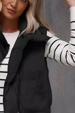 Zip Up Vest Coat with Pockets