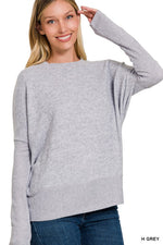 Brushed Melange acci Dolman Sleeve Sweater