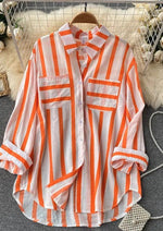 Striped buttoned up shirt