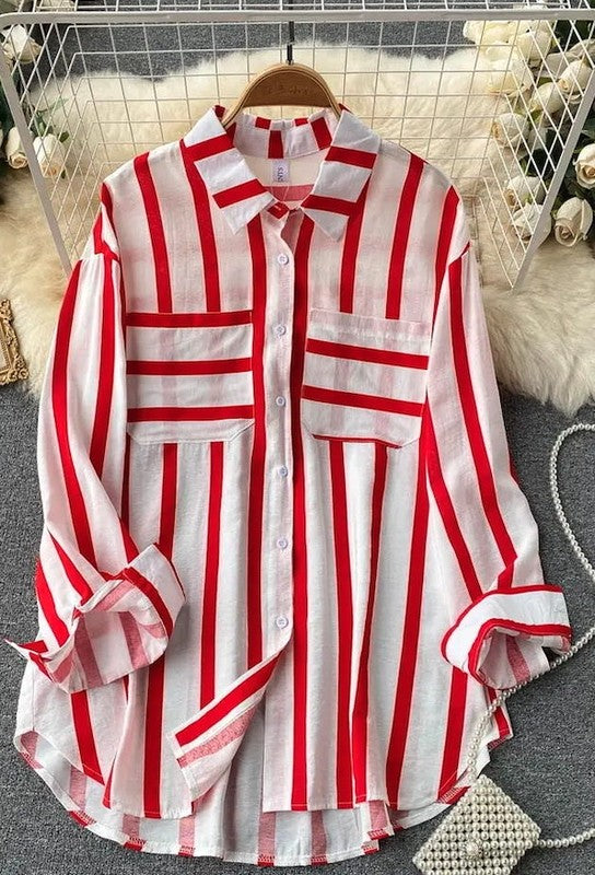 Striped buttoned up shirt