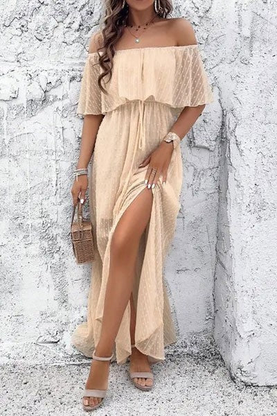 Womens Off The Shoulder Ruffle Party Dresses Dress