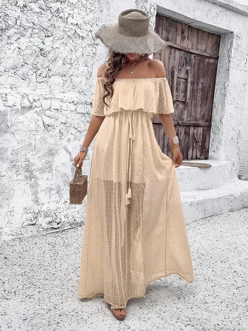 Womens Off The Shoulder Ruffle Party Dresses Dress