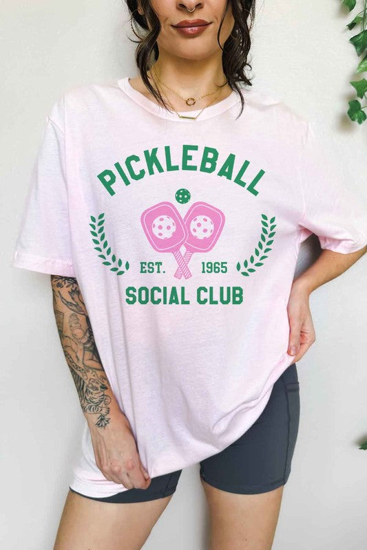 PICKLEBALL SOCIAL CLUB OVERSIZED GRAPHIC TEE