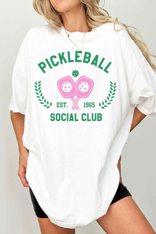 PICKLEBALL SOCIAL CLUB OVERSIZED GRAPHIC TEE