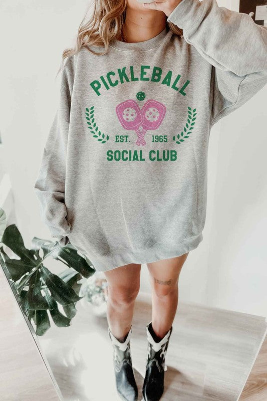 PICKLEBALL SOCIAL CLUB OVERSIZED SWEATSHIRT