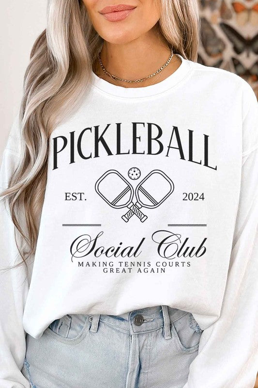 PICKLEBALL SOCIAL CLUB GRAPHIC SWEATSHIRT