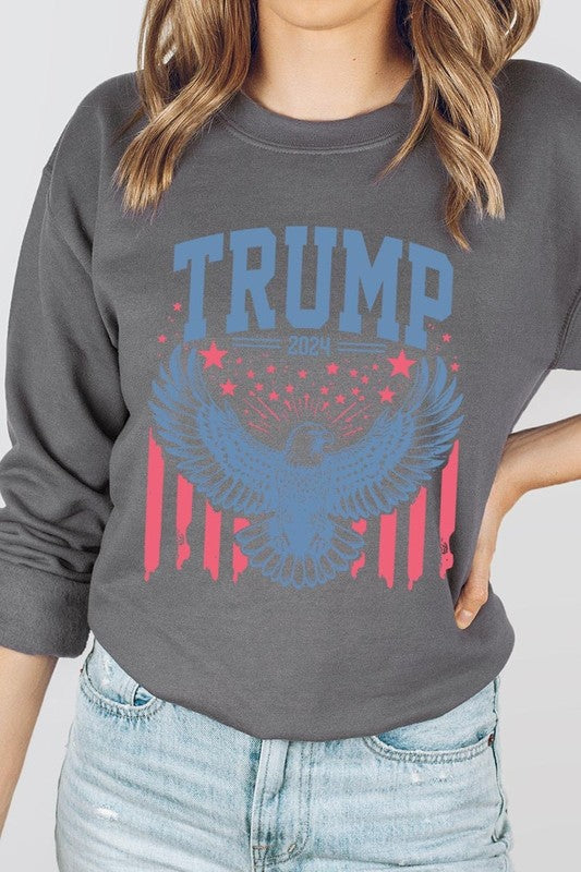 Trump Eagle 2024 Graphic Fleece Sweatshirt