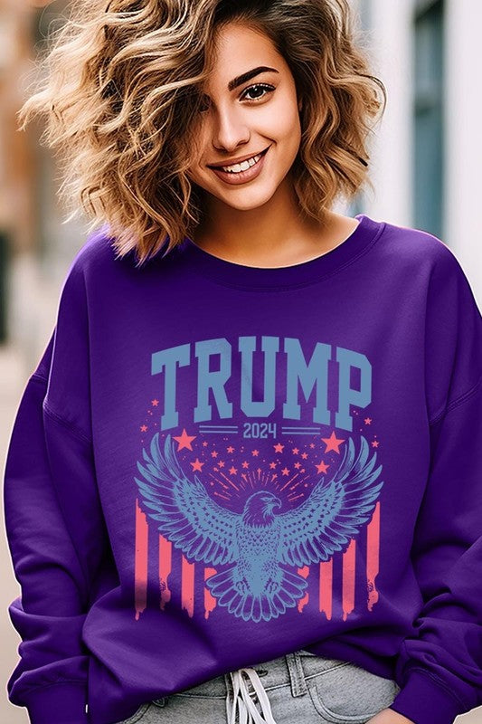 Trump Eagle 2024 Graphic Fleece Sweatshirt