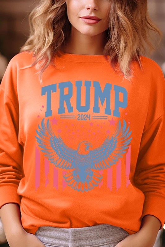 Trump Eagle 2024 Graphic Fleece Sweatshirt