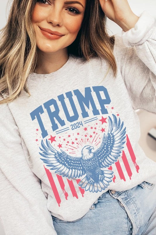 Trump Eagle 2024 Graphic Fleece Sweatshirt