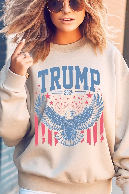 Trump Eagle 2024 Graphic Fleece Sweatshirt