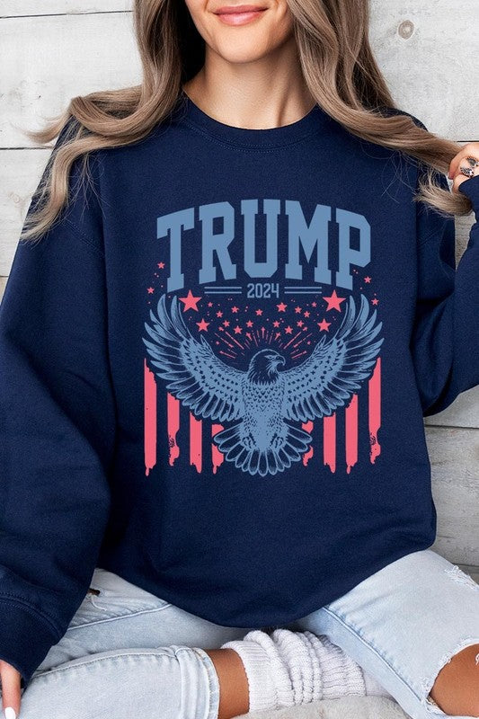 Trump Eagle 2024 Graphic Fleece Sweatshirt