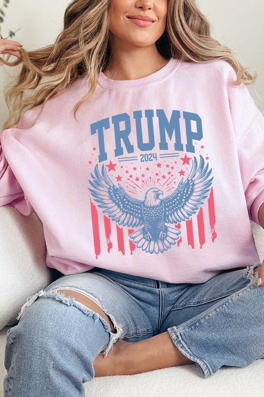 Trump Eagle 2024 Graphic Fleece Sweatshirt