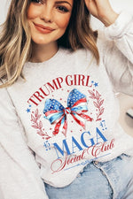 Trump Girl Maga Graphic Fleece Sweatshirt