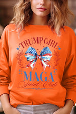 Trump Girl Maga Graphic Fleece Sweatshirt