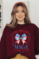 Trump Girl Maga Graphic Fleece Sweatshirt