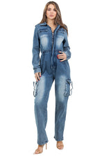 WOMEN DENIM SEXY JUMPSUIT