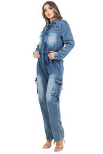 WOMEN DENIM SEXY JUMPSUIT