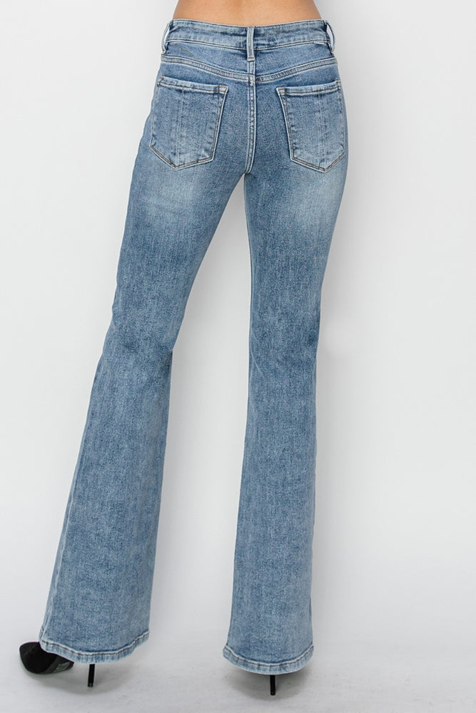 RISEN Full Size Mid Rise Bootcut Jeans