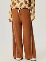 Drawstring Wide Leg Pants with Pockets