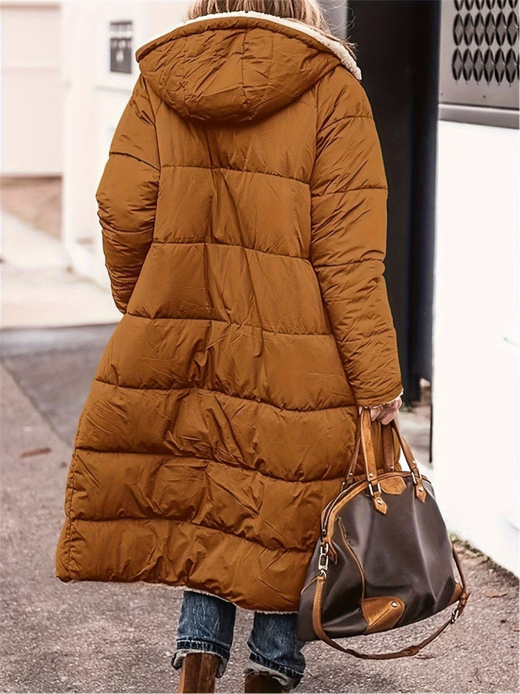 Reversable Plus Size Zip Up Sherpa Hooded Coat