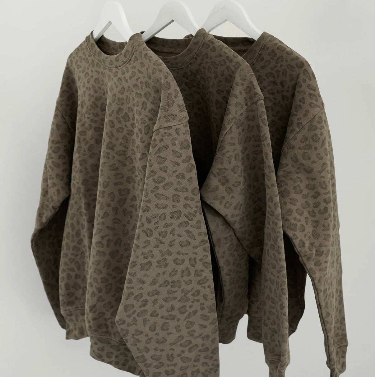 Tan leopard blank sweatshirt