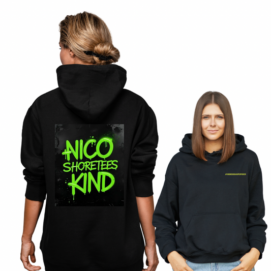 NICO ShoreTees KIND Neon Green Graffiti Hoodie