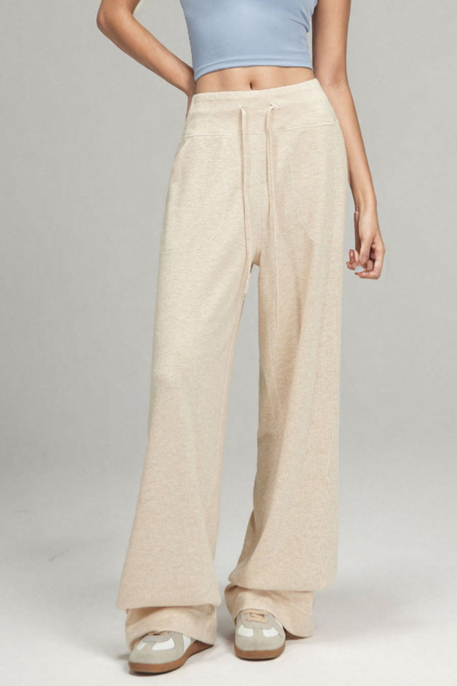 Basic Bae Drawstring Wide Leg Pants with Pockets