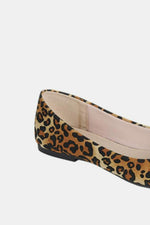 Forever Link Leopard Pointy Toe Slip On Flat Loafers