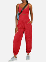 Cutout Scoop Neck Wide Strap Jumpsuit