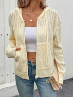 Perfect Zip Up Long Sleeve Hooded Cardigan