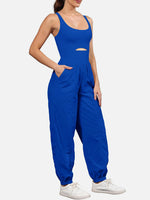 Cutout Scoop Neck Wide Strap Jumpsuit