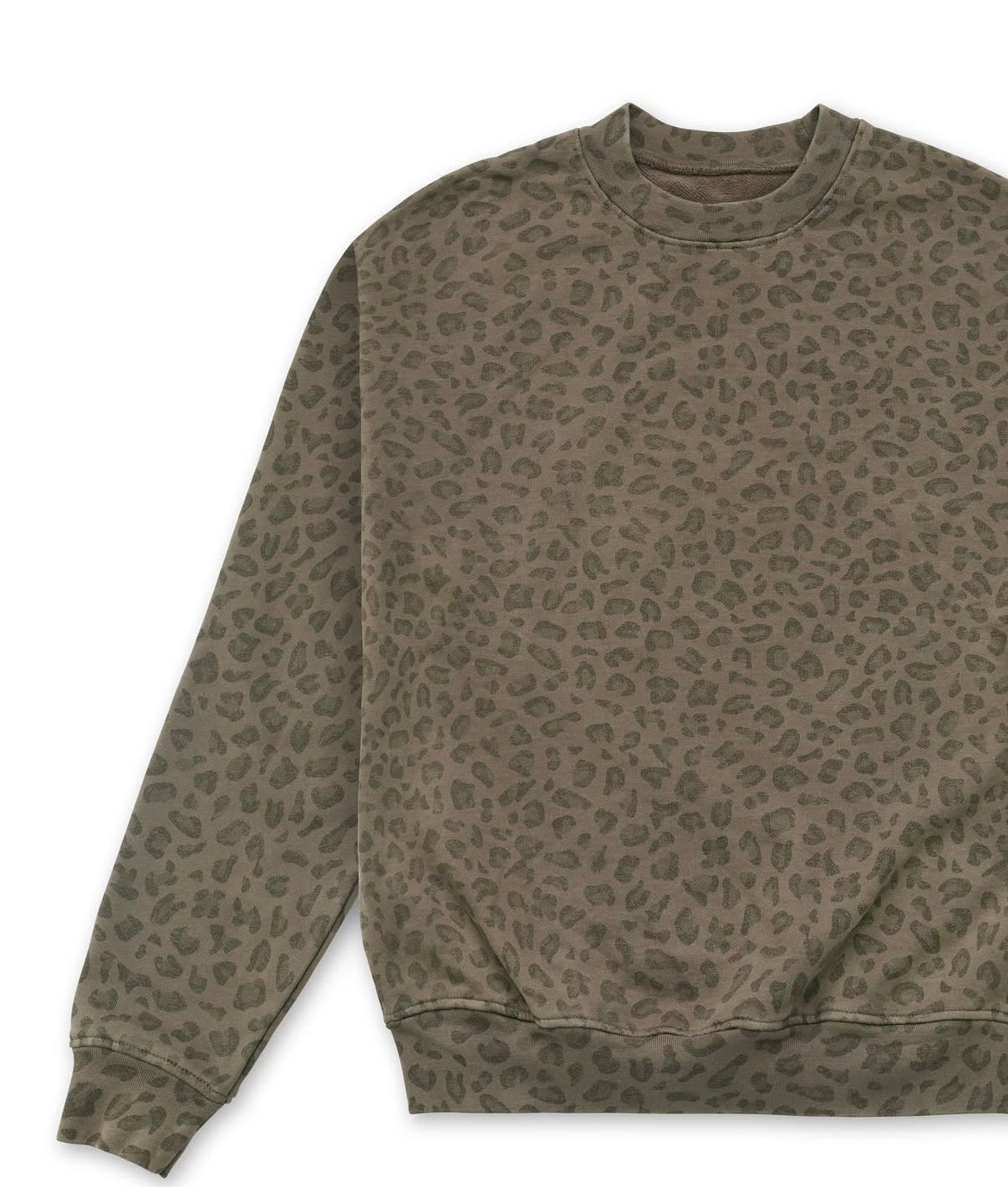 Tan leopard blank sweatshirt