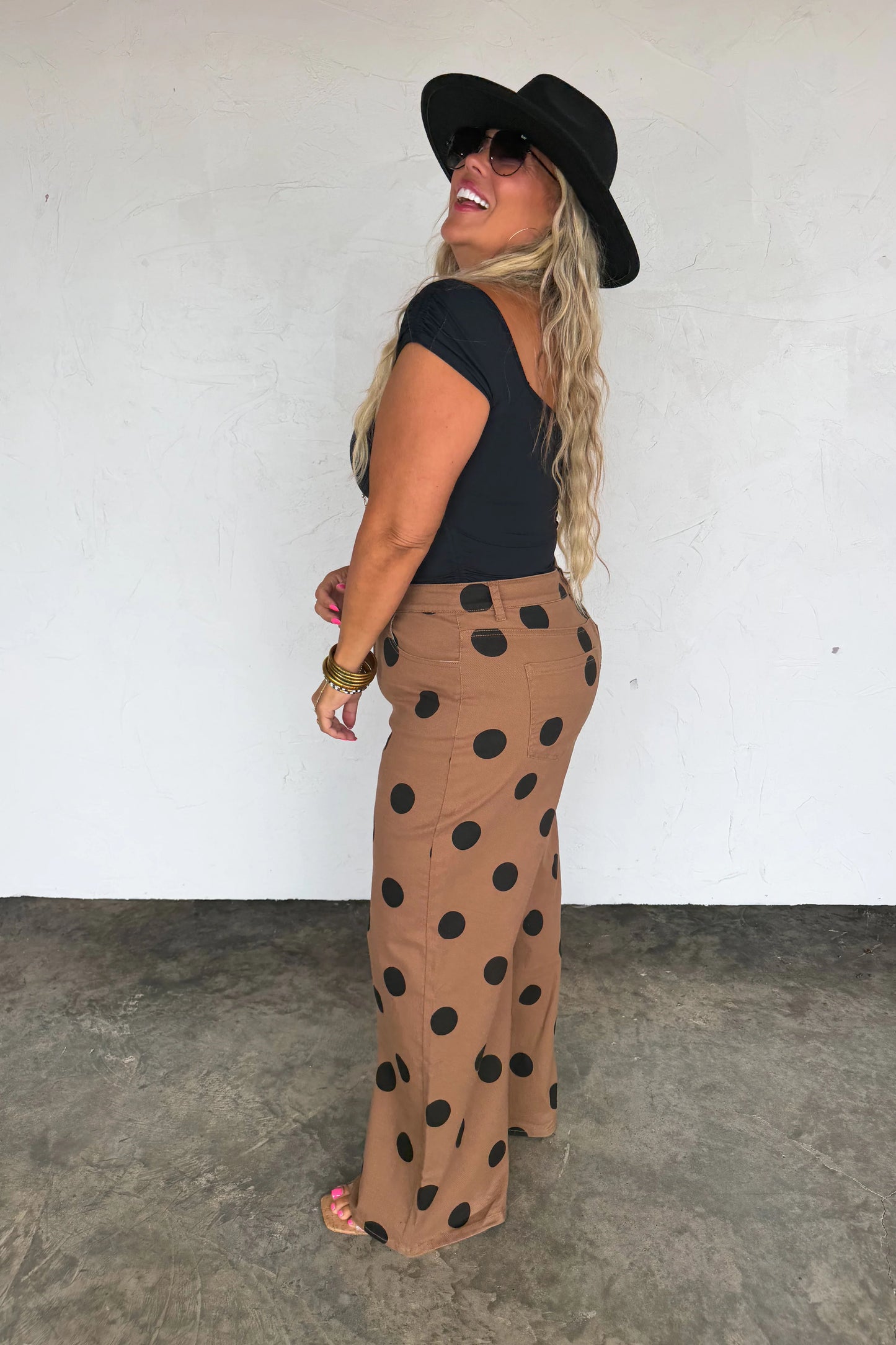 Miss Mocha Dot Denim Jeans Preorder