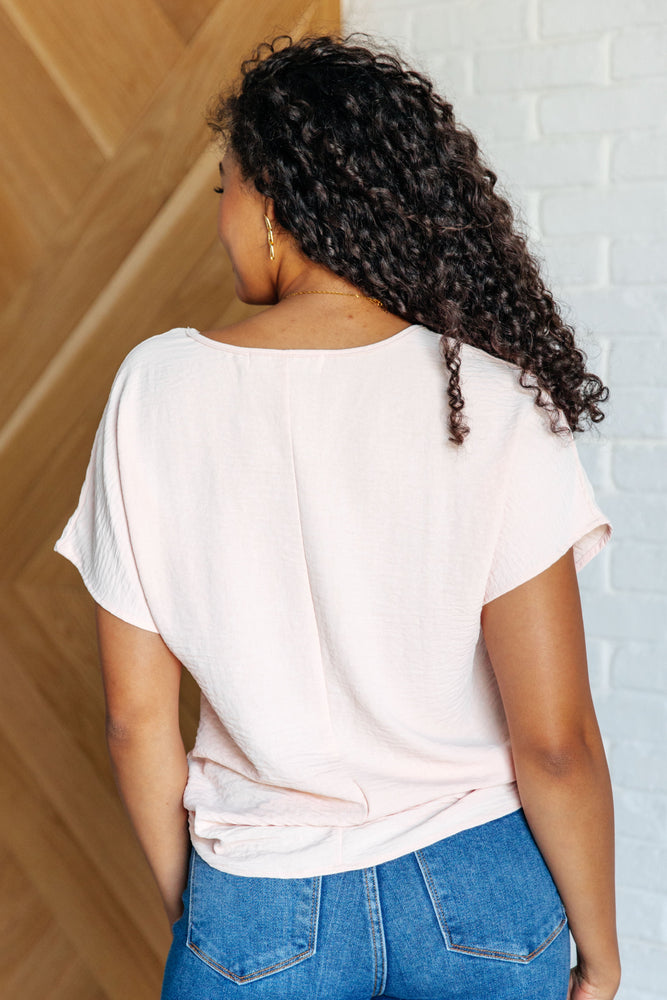 Frequently Asked Questions V-Neck Top in Blush