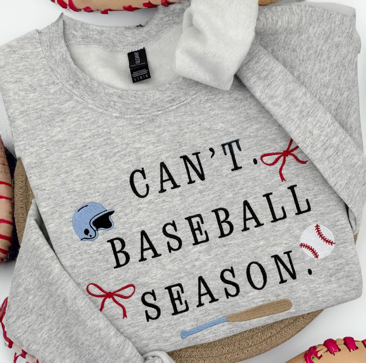 Can’t.  Baseball Season - Embroidery