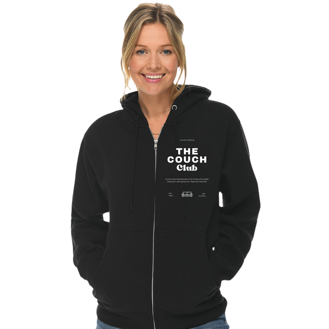 The couch club zip up