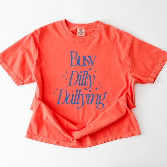 Neon Busy dilly dallying puff ink