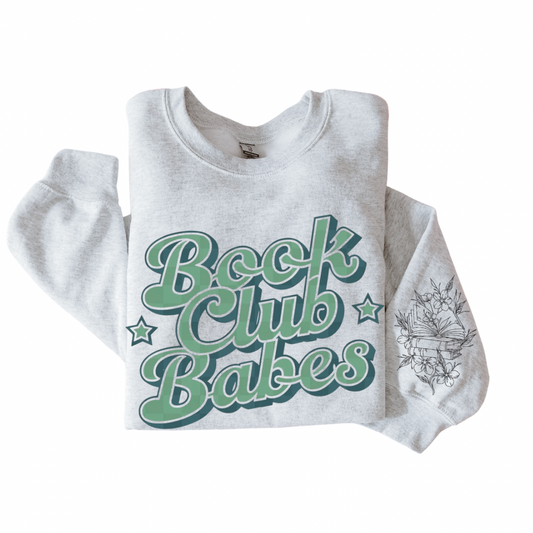 Book club babes with embroidered sleeve