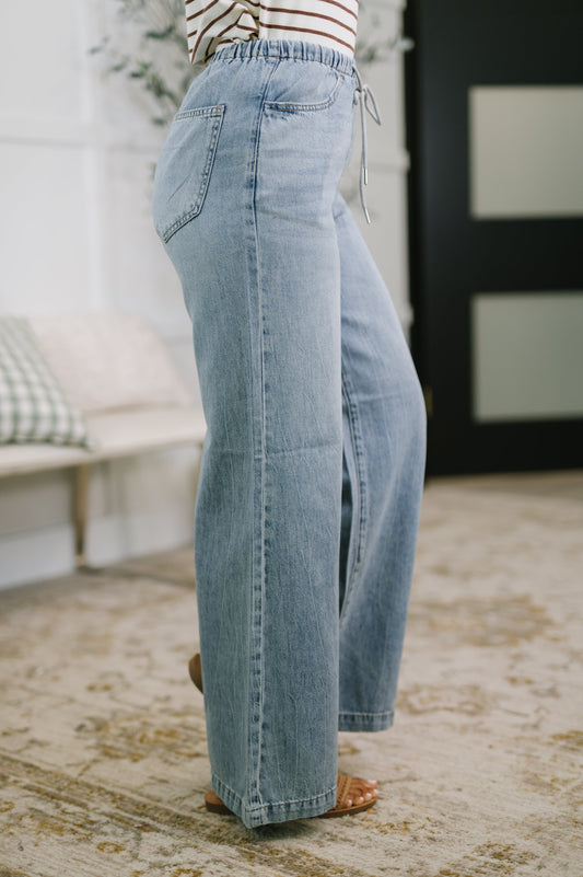 Monica High Waist Palazzo Featherweight with Drawcord