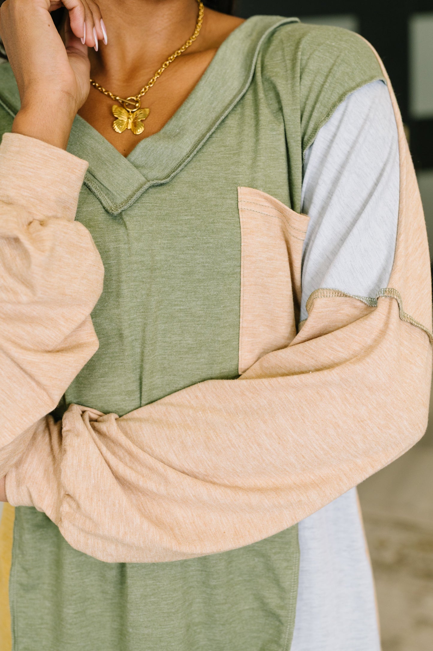 Jungle Trails Colorblock Top