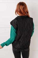 Layering Queen Quilted Puffer Vest in Black