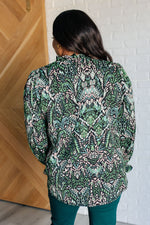 Looking Out Damask Print Blouse