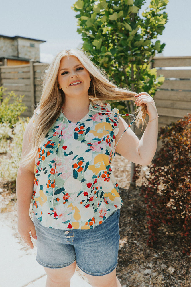 Sweet Nothings Abstract Floral Top